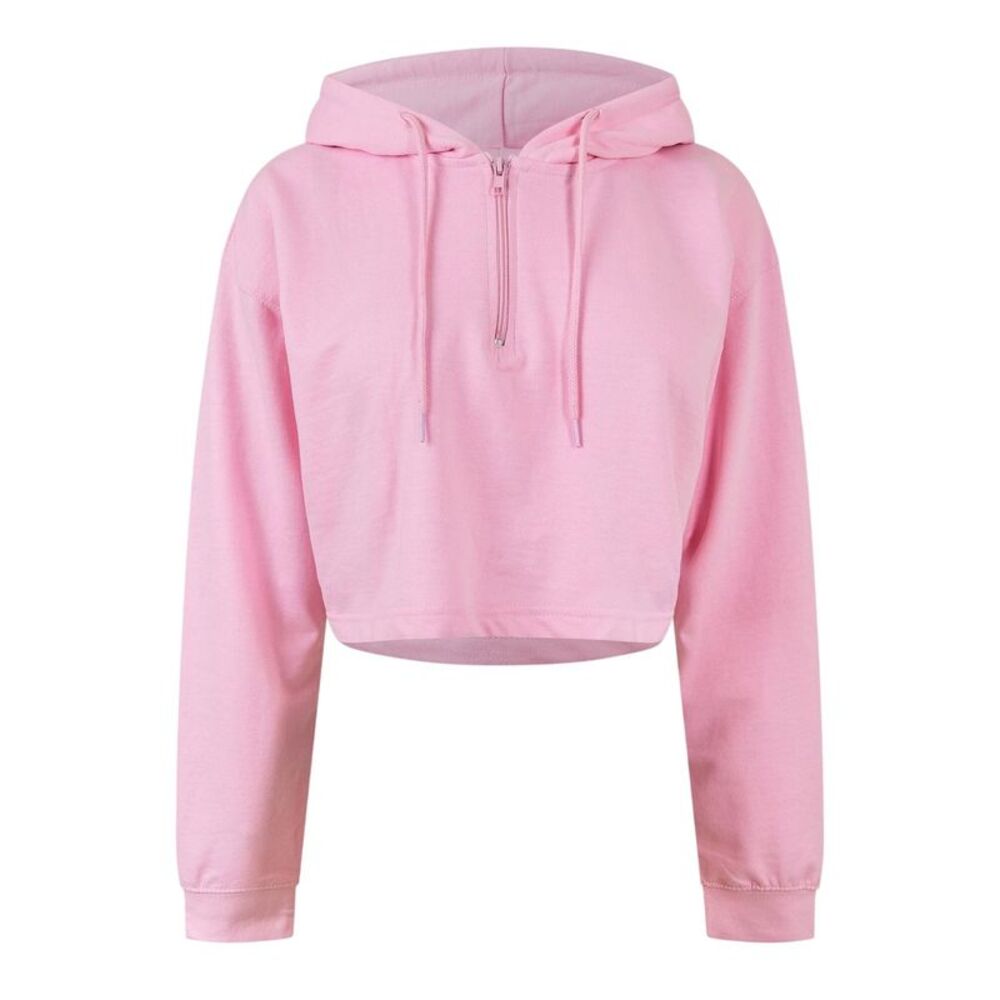 Miso Womens/Ladies Crop Hoodie / Pink
